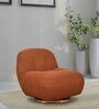 Epephanio Fabric Swivel Lounge Chair In Rust Color