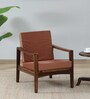 Epinal Sheesham Wood Arm Chair In Provincial Teak Finish And Mocha Mousse Colour