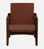 Epinal Sheesham Wood Arm Chair In Provincial Teak Finish And Mocha Mousse Colour