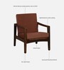 Epinal Sheesham Wood Arm Chair In Provincial Teak Finish And Mocha Mousse Colour