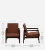 Epinal Sheesham Wood Arm Chair In Provincial Teak Finish And Mocha Mousse Colour