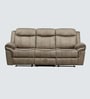 Epoch Fabric 3 Seater  Manual  Recliner in Brown Colour