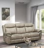 Epoch Fabric 3 Seater  Manual  Recliner in Brown Colour