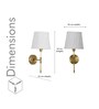 Epstein Single Light Wall Fitting In Antique Brass Finish With Cotton White Shade