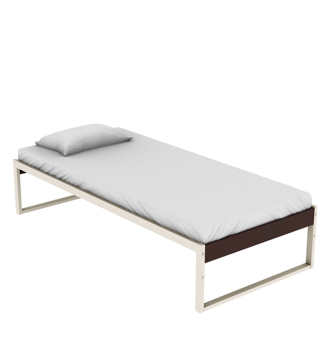 Buy Eq Single Size Bed In Brown White Colour By Godrej Interio Online