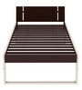 EQ Single Size Bed in Brown & White Colour