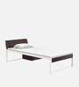 EQ Steel Single Bed in Brown & White Colour With Drawer Storage