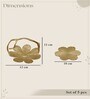 Bloom Coasters With Stand-Gold (Pack Of 4)