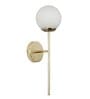 Equinoxe Metal Shine Brass Finish With Frosted White Glass Wall Light