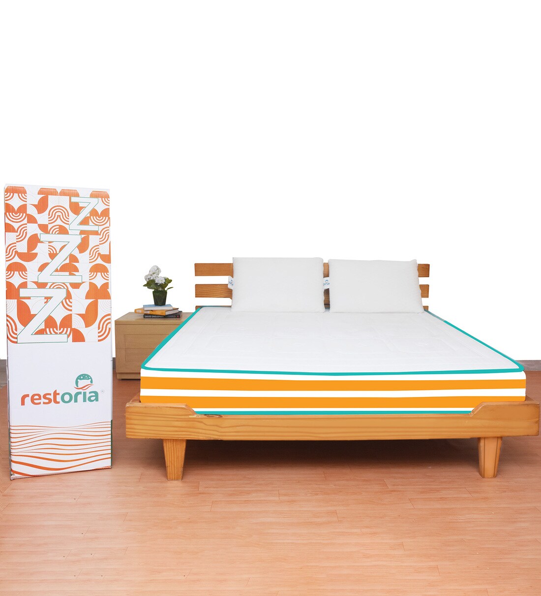 Buy Ergo Orthopeadic Memory Foam & HR Foam 6 Inch Reversible Single Size Mattress by Restoria