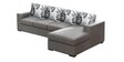 Erano 5 Seater LHS L Shape Sofa Set in Dark Grey Colour