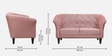 Ercilia Fabric 2 Seater Sofa In Blush Colour