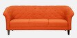 Ercilia Fabric 3 Seater Sofa In Rust Colour