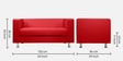 Erwin Leatherette 2 Seater Sofa In Red Color