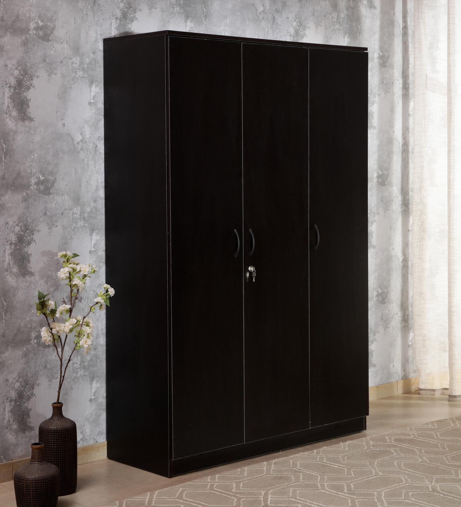 Eric 3 Door Wardrobe in Wenge Finish