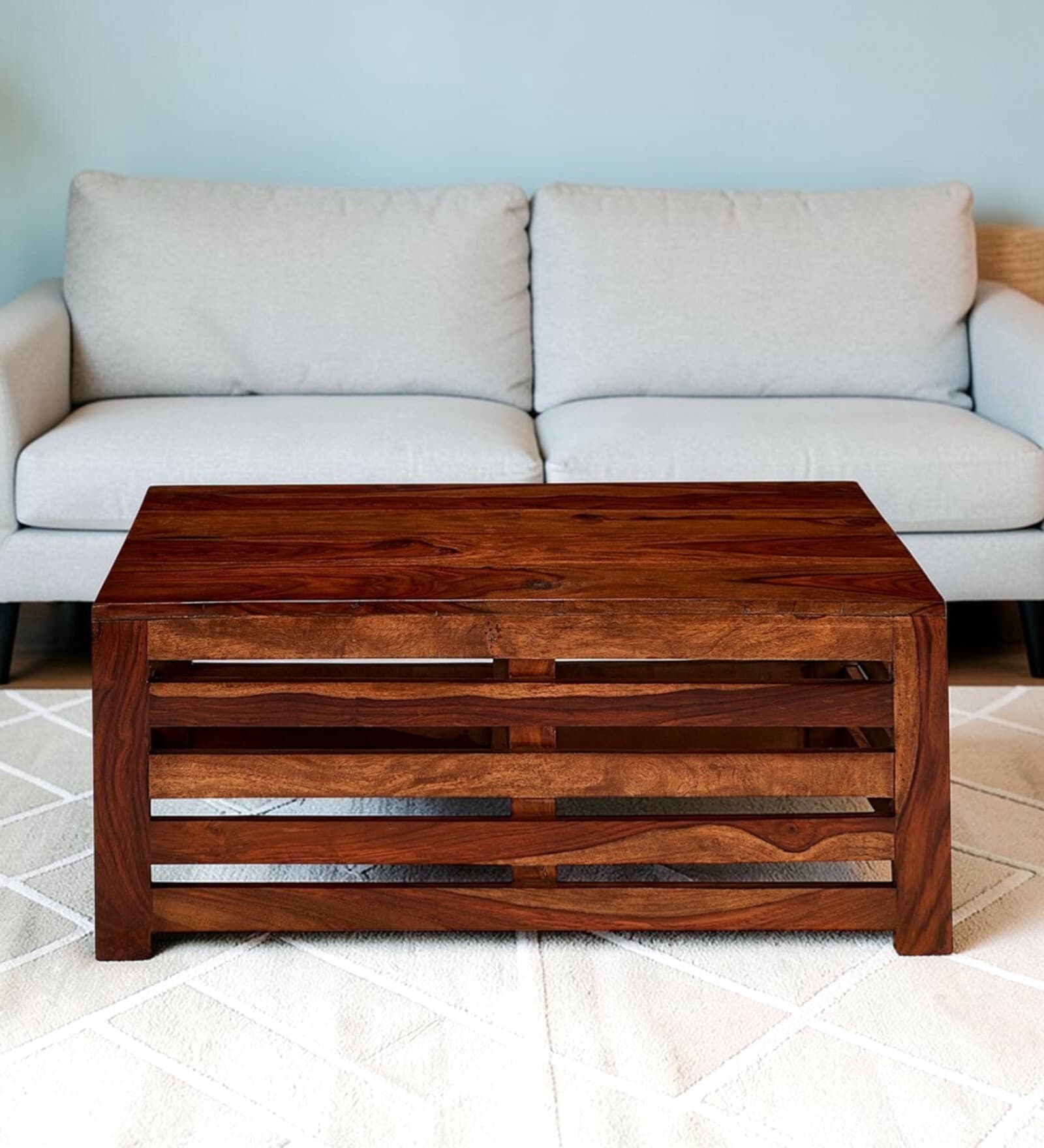 Erickson Coffee Table In Natural Teak Finish