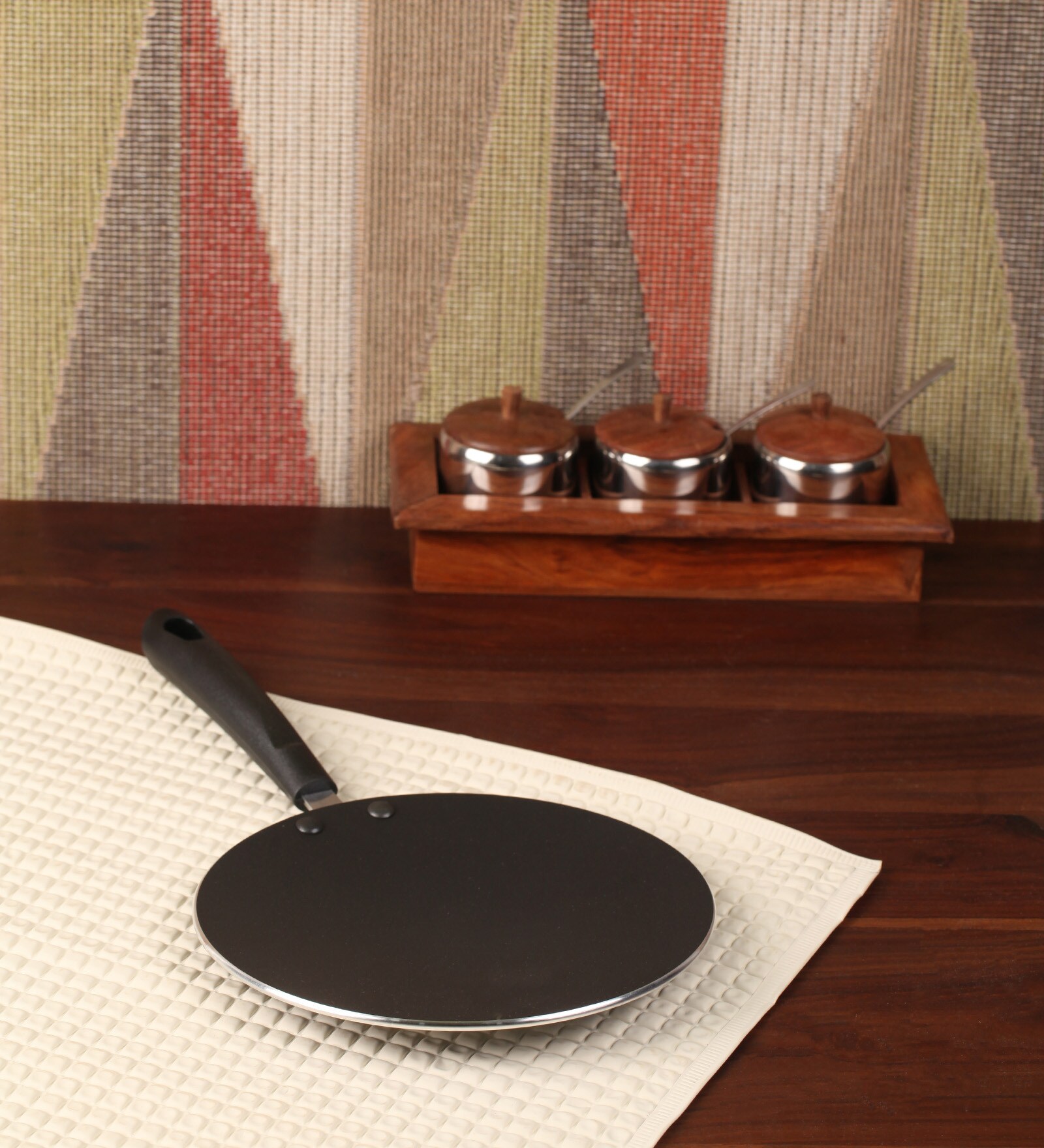 Griddle Aluminum Black Concave Tawa