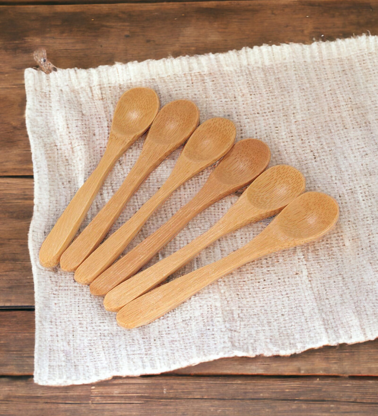 Ernesto Brown Handcrafted Bamboo Wood (Set of 6) Spoons