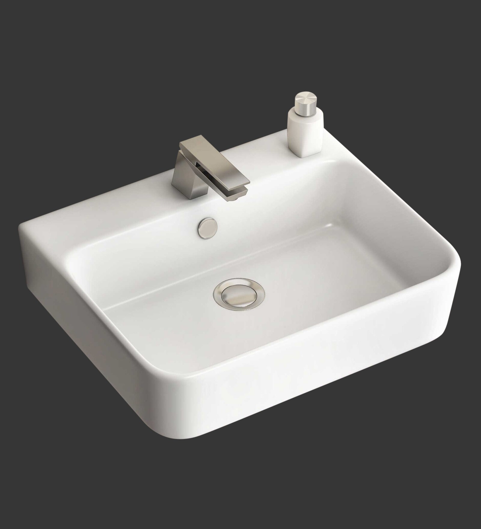 Buy Ceramic Rectangular Shape White Wall Mounted Wash Basin (H: 4.6, W ...
