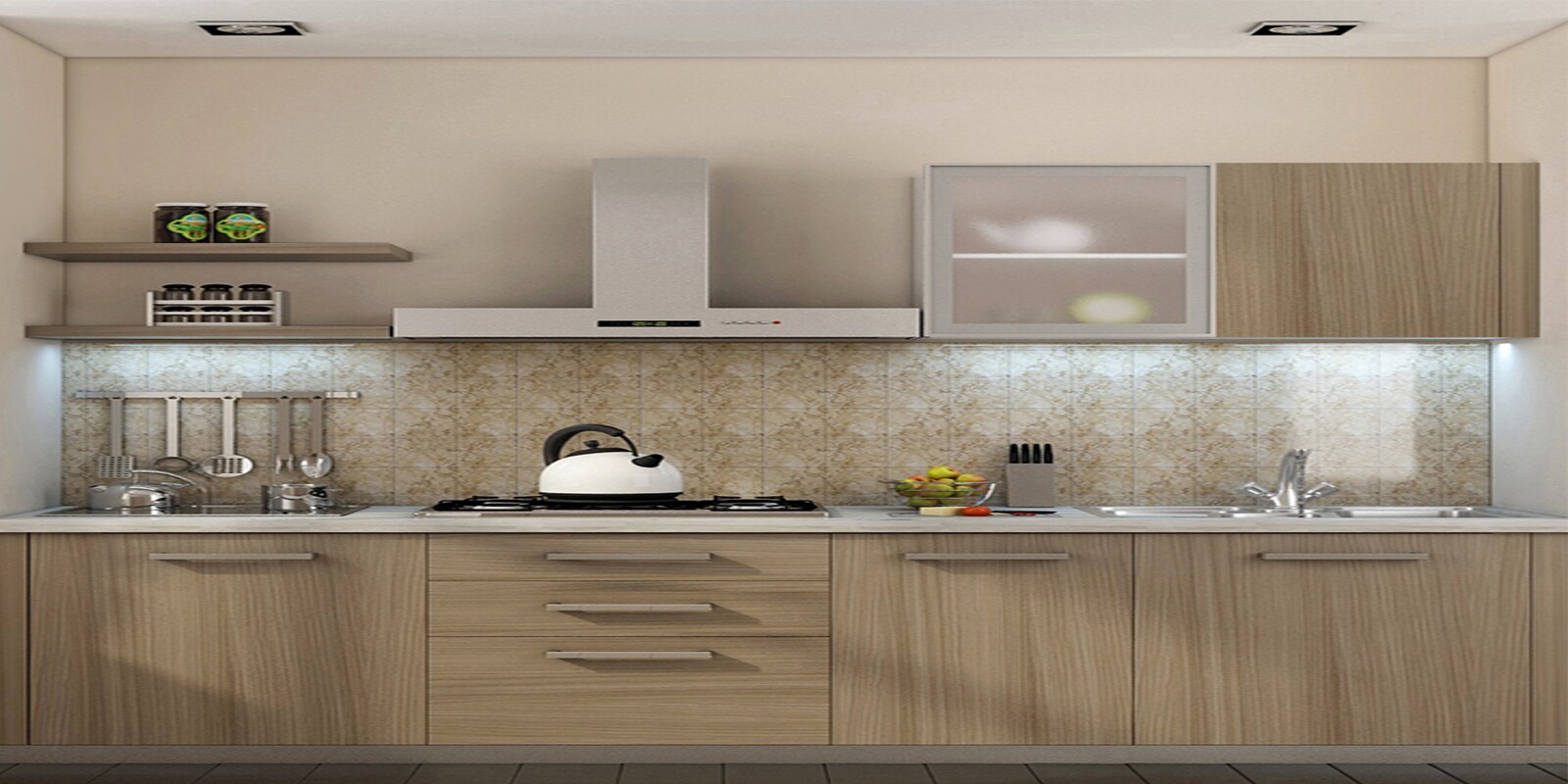 Buy Erchen Straight Modular Kitchen Designed in BWR Ply at 15% OFF by ...