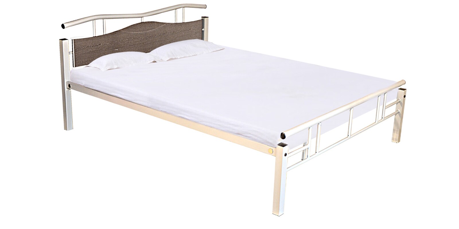 Buy Eros Queen Bed in Silver Colour by Godrej Interio Online Queen