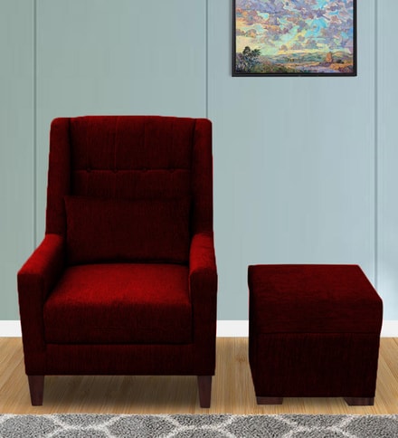 maroon lounge chair