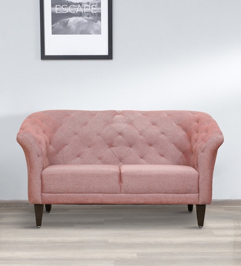 Ercilia Fabric 2 Seater Sofa In Blush Colour