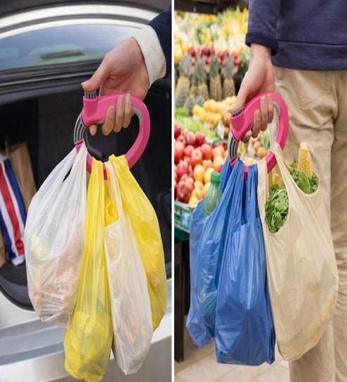 Assorted Plastic Shopping Bag Holder