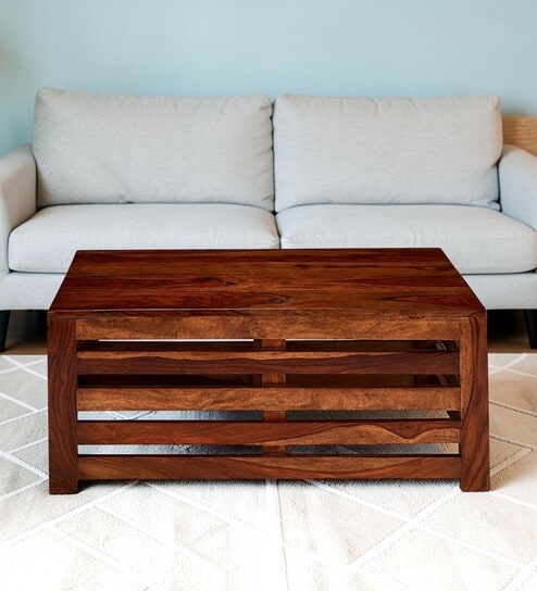 Erickson Coffee Table In Natural Teak Finish