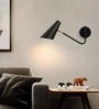 Era LED Wall Lamp | Premium Black Metal & Wood Wall Light with Leather Accent | Energy Saving Decorative Lamp for Bedroom & Living Room | 1Year Warranty