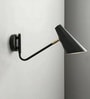 Era LED Wall Lamp | Premium Black Metal & Wood Wall Light with Leather Accent | Energy Saving Decorative Lamp for Bedroom & Living Room | 1Year Warranty
