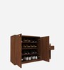 Ergad Shoe Cabinet With Seating In Walnut Finish