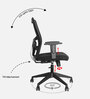 Ergo Breathable Mesh Mid Back Ergonomic Chair In Black Colour With Headrest
