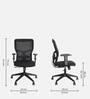 Ergo Breathable Mesh Mid Back Ergonomic Chair In Black Colour With Headrest