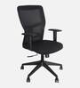 Ergo Breathable Mesh Mid Back Ergonomic Chair In Black Colour With Headrest