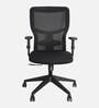 Ergo Breathable Mesh Mid Back Ergonomic Chair In Black Colour With Headrest