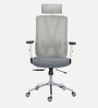 Ergo Spine Breathable Mesh Ergonomic Chair in White And Gray Colour