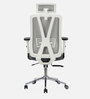 Ergo Spine Breathable Mesh Ergonomic Chair in White And Gray Colour