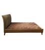Erica Uphosltered Queen Size Bed In Brown Colour