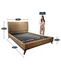 Erica Uphosltered Queen Size Bed In Brown Colour