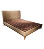 Erica Uphosltered Queen Size Bed In Brown Colour