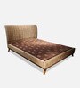 Erica Uphosltered Queen Size Bed In Brown Colour