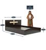 Eriko Queen Size Bed in Wenge Finish