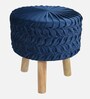 Erin Fabric Seating Stool in Navy Blue Colour