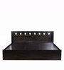 Erinnyes King Size Bed in Wenge Finish with Box Storage
