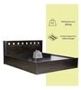 Erinnyes King Size Bed in Wenge Finish with Box Storage