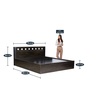 Erinnyes King Size Bed in Wenge Finish with Box Storage