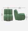 Eroomy Boucle Slipper Chair In Green Colour