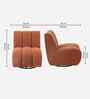 Eroomy Boucle Slipper Chair In Orange Colour