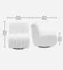 Eroomy Boucle Slipper Chair In White Colour